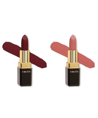 MeOn Pack of 2 Color Addict HD Matte 8H Longlasting Lipsticks(4g each) Shade2 and 20 1