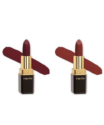 MeOn Pack of 2 Color Addict HD Matte 8H Longlasting Lipsticks(4g each) Shade3 and 5 1