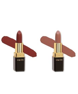 MeOn Pack of 2 Color Addict HD Matte 8H Longlasting Lipsticks(4g each) Shade5 and 23 1
