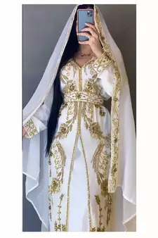 White Reception Kaftan for Women