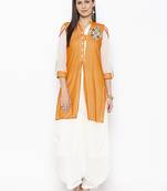 Mustard
 embroidered georgette
 kurta &-sets