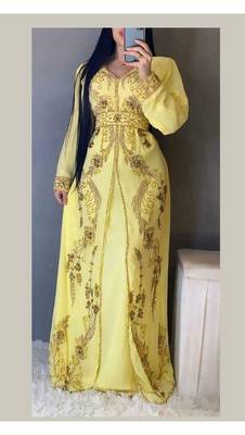 Yellow Haldi Kaftan for Women 1