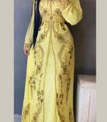 Yellow Haldi Kaftan for Women