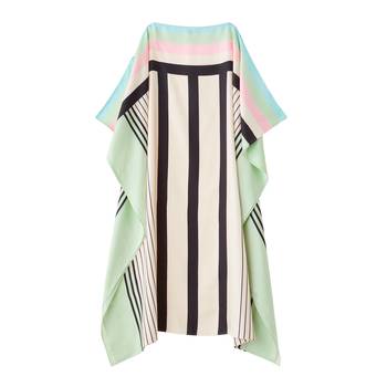 JSDC Women Printed Stripped Pattern Style Satin Silk Kaftan 2