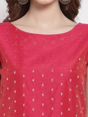 Desi Weavess Pink Cap Sleeved top 3