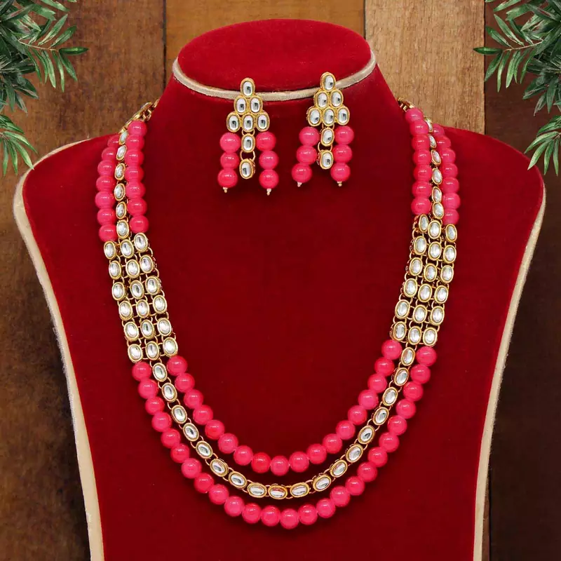 Pink necklace-sets