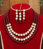 Maroon necklace-sets