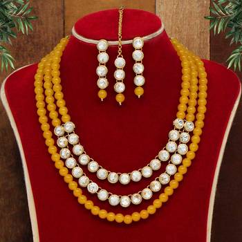 Yellow necklace-sets 1