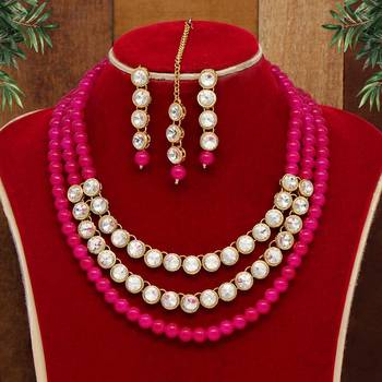 Pink necklace-sets 1