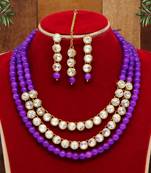 Purple necklace-sets