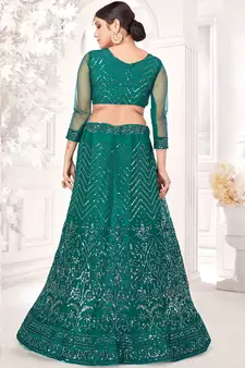 Rama Semi Stitched Lehenga Choli Net Semi Stitched Ceremonial Net Lehengas