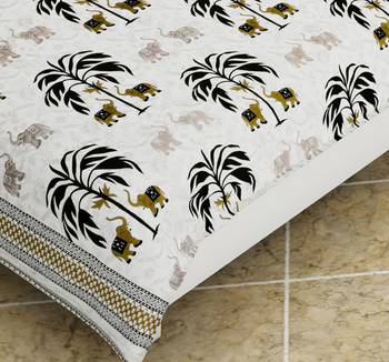 Tree Designer Print 90*108 Rozee Queen Size Bed Sheets (Rzpq0003 C) 3