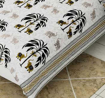 Tree Designer Print 90*108 Rozee Queen Size Bed Sheets (Rzpq0003 C) 4
