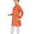 Orange printed cotton boys-kurta-pyjama
