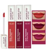 Liquid Matte Lipstick  Waterproof combo of 3 (Upto12 Hrs Stay) (Flirty Red Cherry Red  Pink Prom)