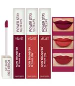 Liquid Matte Lipstick  Waterproof combo of 3 (Upto12 Hrs Stay) (Cherry Red  Flirty Red Apple Red)