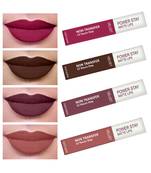 Liquid Matte Lipstick  Waterproof combo of 4 (Upto12 Hrs Stay) (Pink Prom  Bon Bon Brown Timeless Mauve  Visionary Nude)