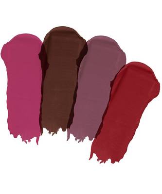 Liquid Matte Lipstick  Waterproof combo of 4 (Upto12 Hrs Stay) (Pink Prom  Bon Bon Brown  Timeless Mauve Apple Red) 2