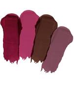 Liquid Matte Lipstick  Waterproof combo of 4 (Upto12 Hrs Stay) (Cherry Red  Pink Prom Bon Bon Brown Timeless Mauve)