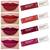 Liquid Matte Lipstick  Waterproof combo of 4 (Upto12 Hrs Stay) (Apple Red  Flirty Red Cherry Red Pink Prom)