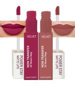 Liquid Matte Lipstick  Waterproof combo of 2 (Upto12 Hrs Stay) (Pink Prom Visionary Nude)
