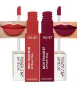 Liquid Matte Lipstick  Waterproof combo of 2 (Upto12 Hrs Stay) (Flirty Red Cherry Red)