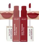 Liquid Matte Lipstick  Waterproof combo of 2 (Upto12 Hrs Stay) (Visionary Nude  Apple Red)