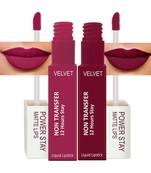 Liquid Matte Lipstick  Waterproof combo of 2 (Upto12 Hrs Stay) (Pink Prom  Cherry Red)