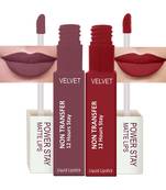 Liquid Matte Lipstick  Waterproof combo of 2 (Upto12 Hrs Stay) (Timeless Mauve Apple Red)