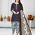 Blue printed cotton salwar