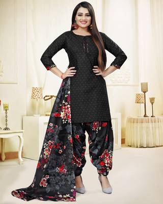 Black printed cotton salwar 1
