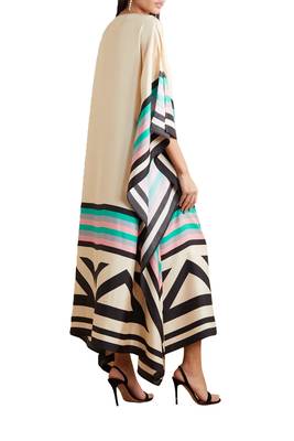 JSDC Casual Wear Calf Length Satin Silk Kaftan for Women 4