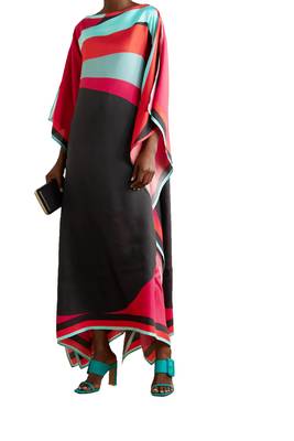 JSDC Lounge Wear Free Size Calf Length Women Printed Satin Silk 1