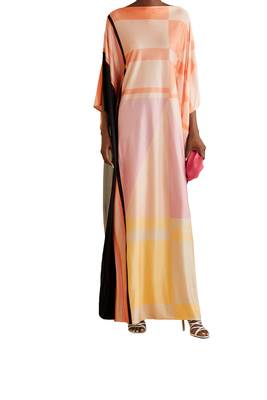 JSDC Digital Printed Long Satin Silk Casual Wear Women Kaftan Kurtas 1