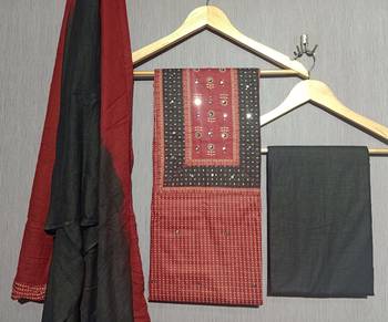 Multicolor Cambric Cotton With Mirror Handwork 2.30 Meter Salwar Suit Unstitched 1