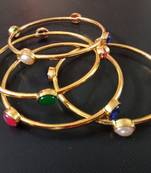 Multicolor agate bangles-and-bracelets
