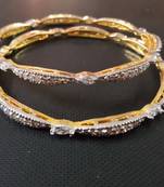 Gold cubic zirconia bangles-and-bracelets