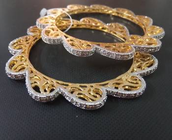 Gold cubic zirconia bangles-and-bracelets 1