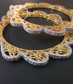 Gold cubic zirconia bangles-and-bracelets
