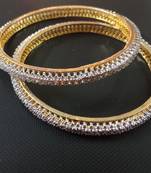 Gold cubic zirconia bangles-and-bracelets