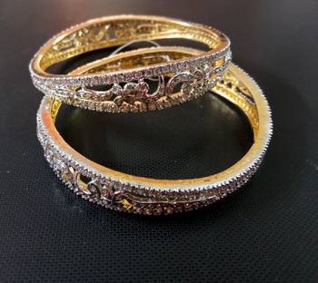 Gold cubic zirconia bangles-and-bracelets 1