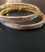 Gold cubic zirconia bangles-and-bracelets