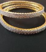Gold cubic zirconia bangles-and-bracelets