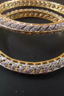 Gold agate bangles-and-bracelets