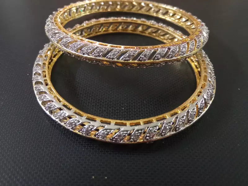 Gold agate bangles-and-bracelets