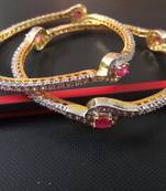 Gold agate bangles-and-bracelets