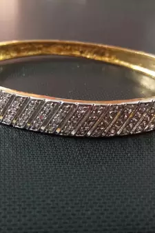 Gold cubic zirconia bangles-and-bracelets
