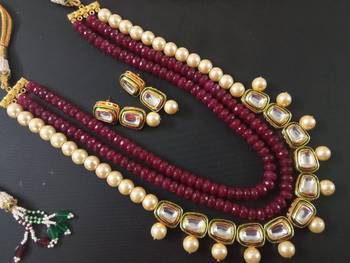 Multicolor kundan necklace-sets 2