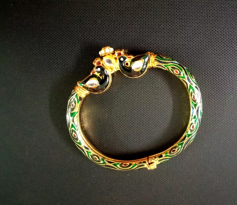 Gold agate bangles-and-bracelets