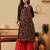 Hand Crafted Black Georgette Lucknowi Chikankari Indian Women Kurta With Slip